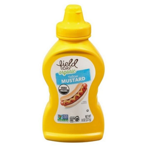 Field Day, Organic Yellow Mustard, 8 Oz