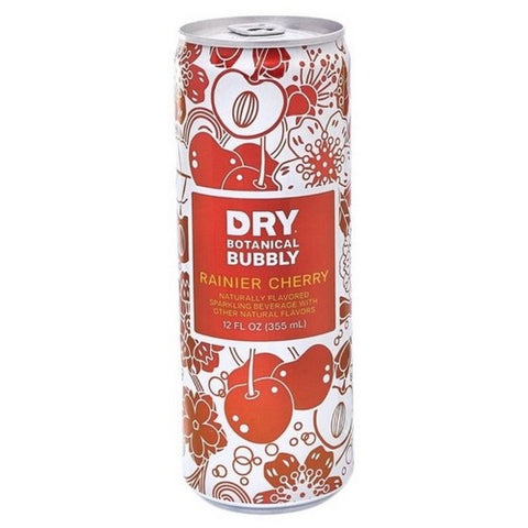 Dry Botanical Bubbly, Sparkling Beverage Rainier Cherry, 12 Oz X 4 Count (Case Of 6)