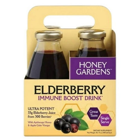 Honey Gardens, Dark Elderberry Immune Boost, 10.1 Oz (Case Of 4)