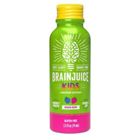 Brainjuice, Kids Dragon Berry Liquid Dietary Supplement, 2.5 Oz (Case Of 12)