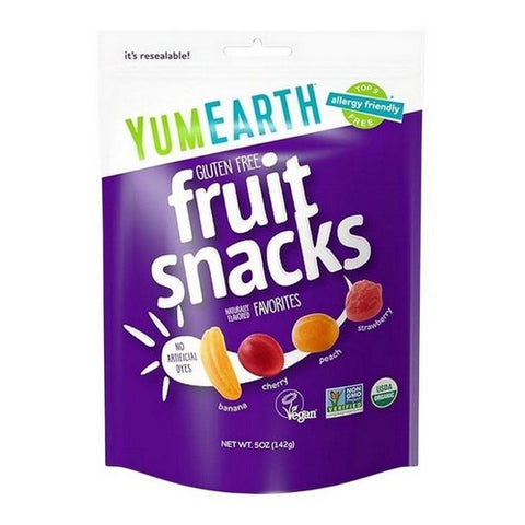 YumEarth, Organic Gluten Free Fruit Snacks, 5 Oz (Case Of 6)