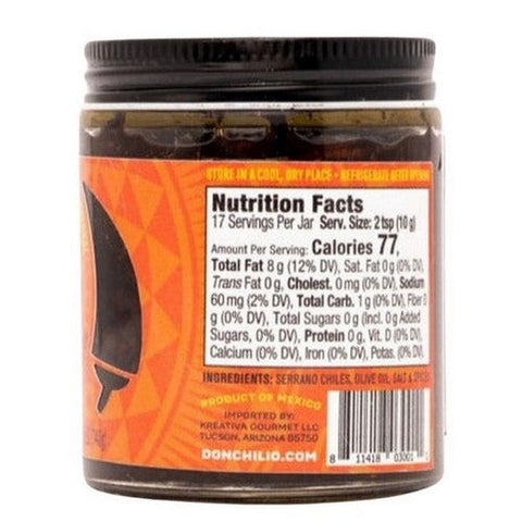 Don Chilio, Medium Heat Serrano Mexican Chile Crisp, 5 Oz (Case Of 6) Don Chilio