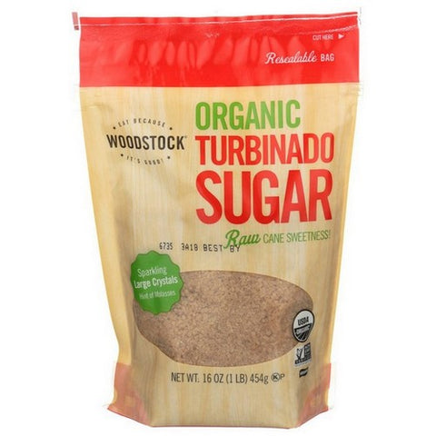 Woodstock, Organic Turbinado Sugar, 16 Oz (Case Of 12)