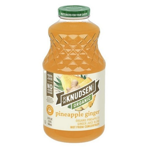Rw Knudsen Family, Organic Pineapple Ginger Juice, 32 Oz (Case Of 6)