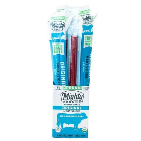 Mighty Organics, Beef Stick Original Grassfed, 1 Oz (Case Of 24) Mighty Organics