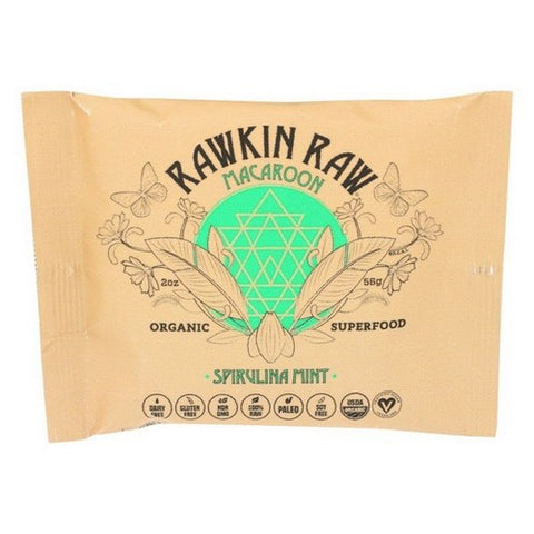 Rawkin Raw, Superfood Spirulina Mint Macaroon, 2 Oz (Case Of 12)