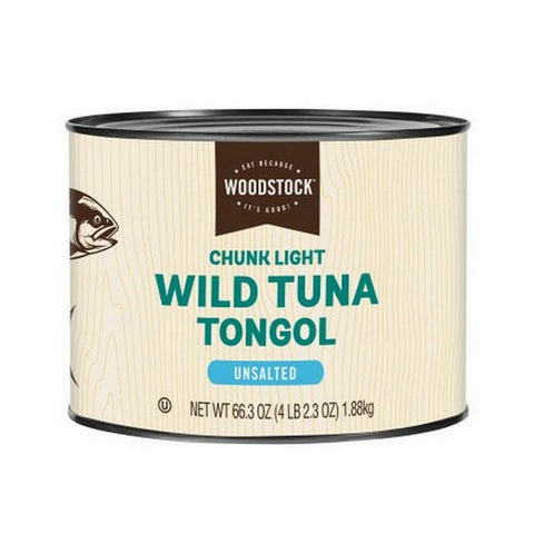 Woodstock, Wild Tongol Tuna Unsalted, 66.3 Oz (Case Of 6)