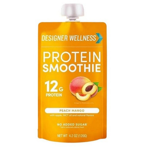 Designer Wellness, Mango Peach Protein Smoothie, 4.2 Oz (Case Of 6)