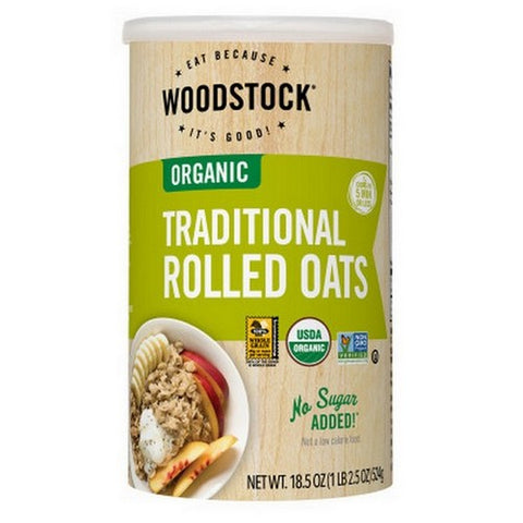 Woodstock, Organic Traditional Rolled Oats, 8.5 Oz (Case Of 6)