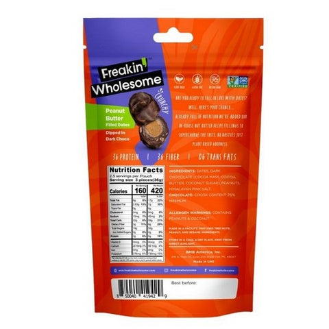 Freakin Wholesome, Dark Chocolate PB Filled, 3.38 Oz (Case Of 6) Freakin Wholesome