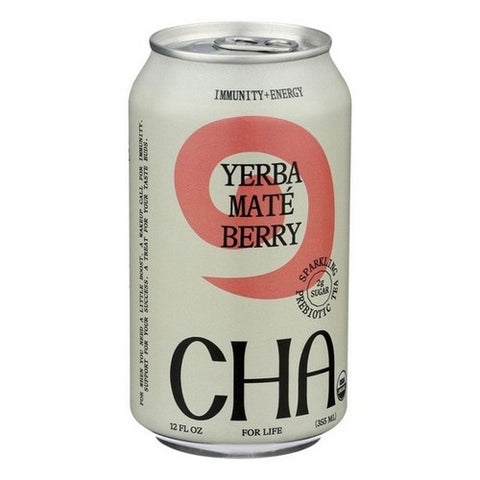 Cha, Sparkling Yerba Mate Tea, 12 Oz (Case Of 12)