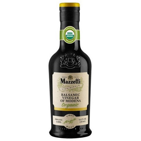 Mazzetti, Organic Label Balsamic Vinegar Of Modena, 8.45 Oz (Case Of 6) Mazzetti