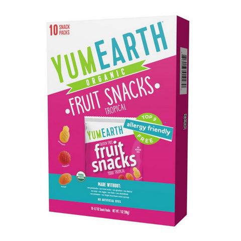YumEarth, Organic Fruit Snacks Tropical, 7 Oz (Case Of 6)