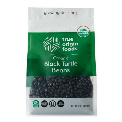 True Origin Foods, Black Turtle Beans, 16 Oz (Case Of 6)