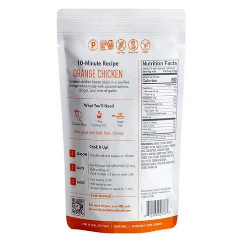 Kevins Natural Foods, Orange Sauce, 7 Oz (Case Of 12)