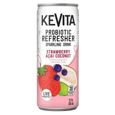 Kevita, Sparkling Refresher Strawberry Acai Coconut, 12 Oz (Case Of 12)