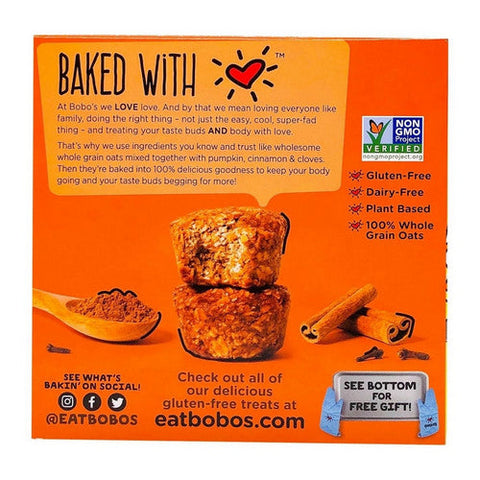 Bobos, Pumpkin Spice Oat Bites, 1.3 Oz X 10 Count (Case Of 4) Bobos