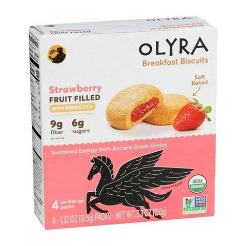 Olyra, Organic Breakfast Biscuits Strawberry, 5.3 Oz (Case Of 6) Olyra