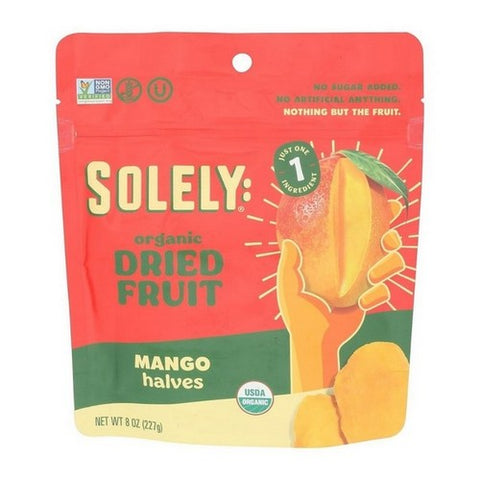 Solely, Dried Fruit Organic Mango Halves, 8 Oz (Case Of 6)
