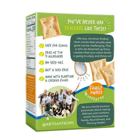 Artisan Tropic, Organic Crackers Sea Salt Grain Free, 4.25 Oz (Case Of 6) Artisan Tropic