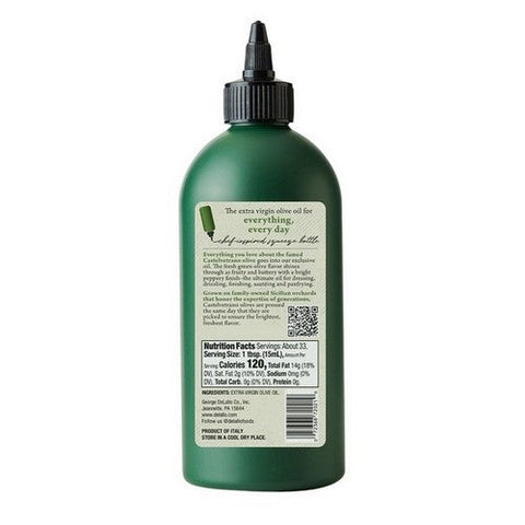 Delallo, Castelvetrano Extra Virgin Olive Oil, 16.9 Oz (Case Of 6) Delallo