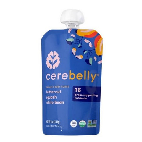 Cerebelly, Organic Baby Puree Butternut Squash White Bean, 4 Oz (Case Of 6)