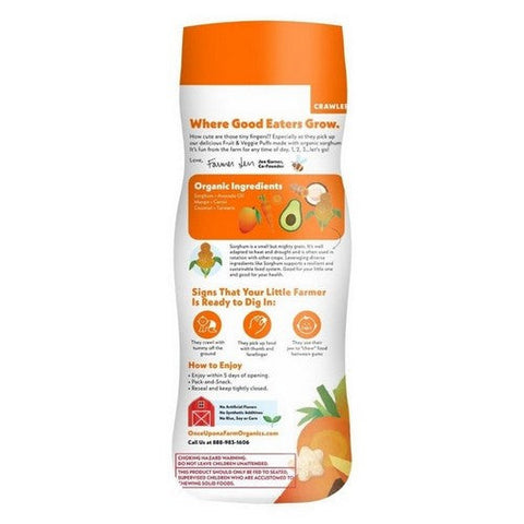 Once Upon A Farm, Organic Puffs Mango Carrot And Coconut, 1.5 Oz (Case Of 6) Once Upon A Farm