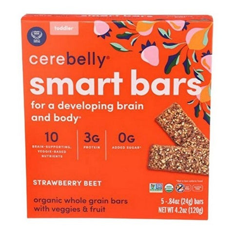 Cerebelly, Organic Whole Grain Brains Strawberry Beet, 4.2 Oz (Case Of 6)