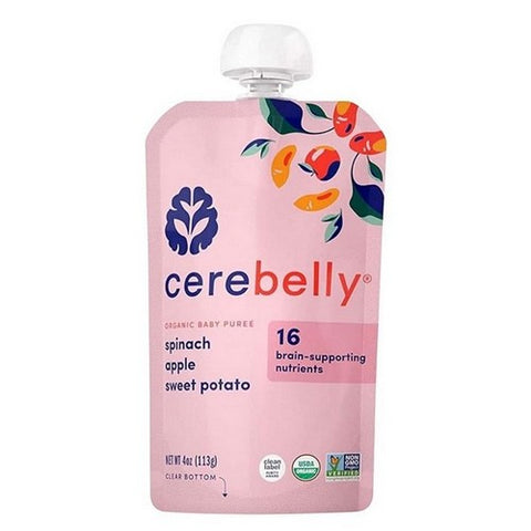 Cerebelly, Baby And Toddler Puree Spinach Apple Sweet Potato, 4 Oz (Case Of 6)