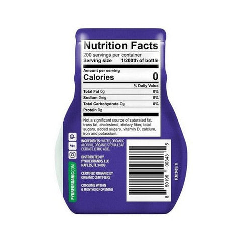 Pyure, Stevia Sweetener Liquid Stevia Drops, 1.8 Oz (Case Of 6) Pyure