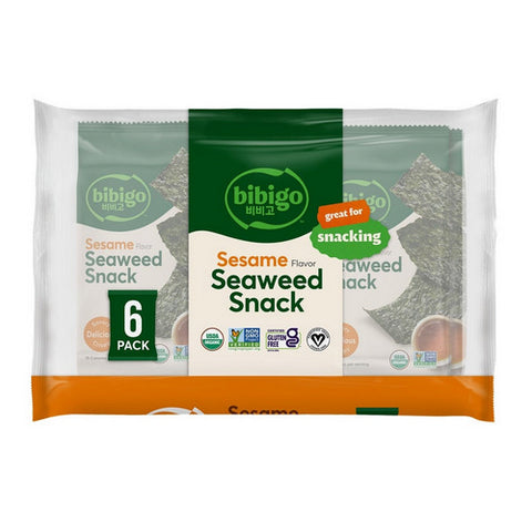 Bibigo, Seaweed Snack Sesame, 0.16 Oz X 6 Count (Case Of 6)