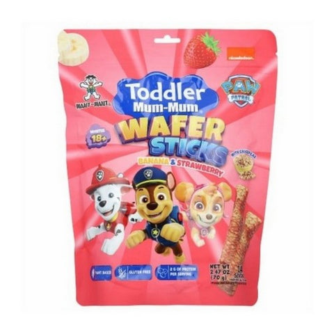 Hot Kid, Wafer Sticks Banana And Strawberry, 2.47 Oz (Case Of 6)