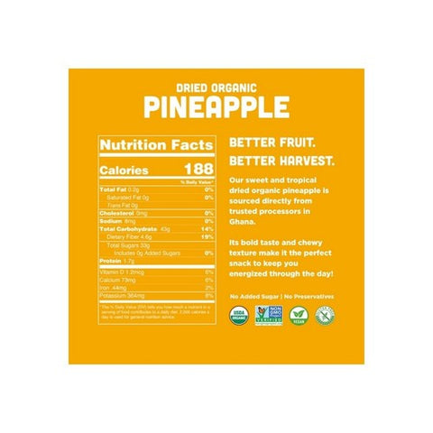 Mavuno Harvest, Organic Dried Pineapple, 6 Oz (Case Of 6) Mavuno Harvest
