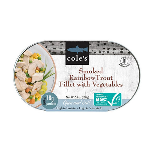 Coles, Rainbow Trout Fillet Smoked With Vegetables, 5.6 Oz (Case Of 6)