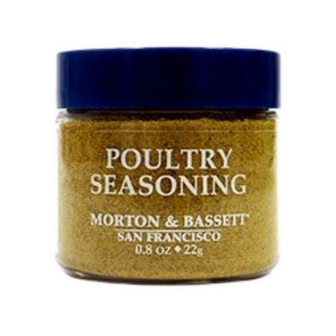 Morton & Bassett, Poultry Seasoning, 0.8 Oz (Case Of 3)