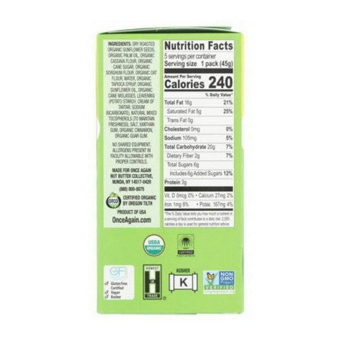 Once Again, Organic Gram Sandwich Sunflower Butter, 7.95 Oz (Case Of 6) Once Again