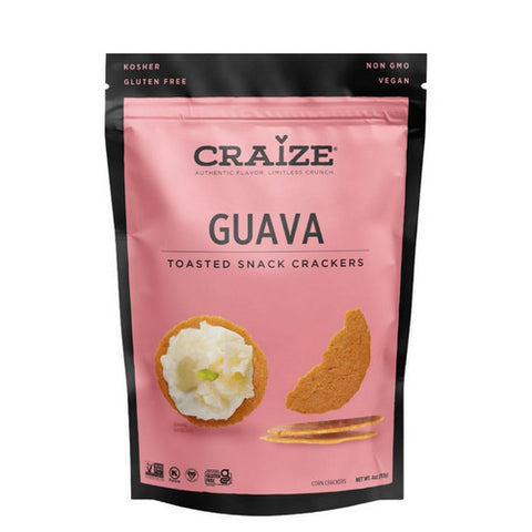 Craize, Guava Toasted Corn Crackers, 4 Oz(Case Of 6)