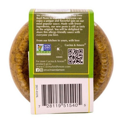 Cucina & Amore, Pesto Basil Vegan And Nut Free, 7.9 Oz (Case Of 6)