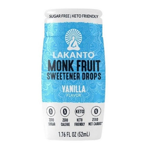 Lakanto, Liquid Monkfruit Extract Drops Vanilla, 1.76 Oz (Case Of 6)
