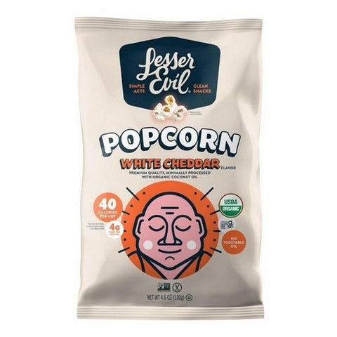 Lesser Evil, Organic Popcorn No Cheese Cheesiness, 4.6 Oz (Case Of 12)