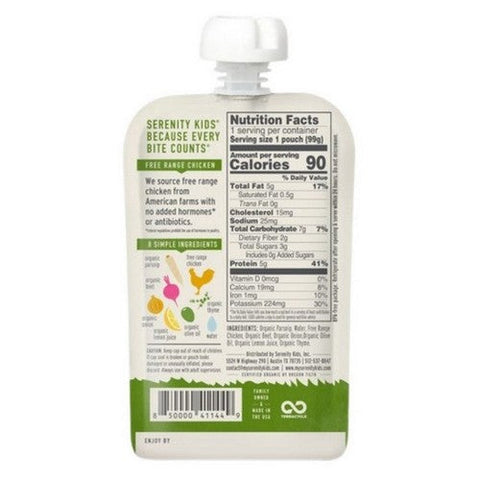 Serenity Kids, Free Range Pouch Chicken And Thyme, 3.5 Oz (Case Of 6) Serenity Kids