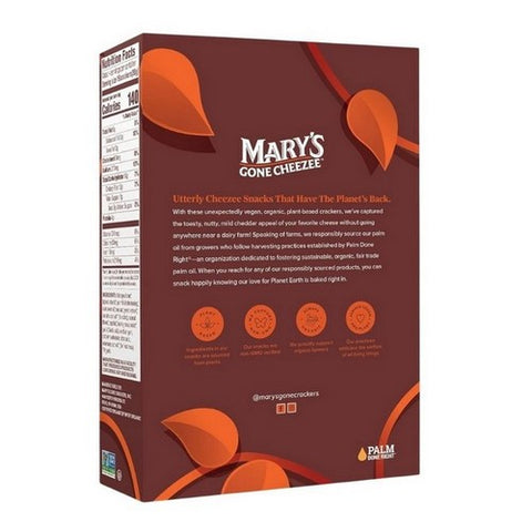 Marys Gone Crackers, Organic Cheezee Cheddar Cracker, 4.25 Oz (Case Of 6)