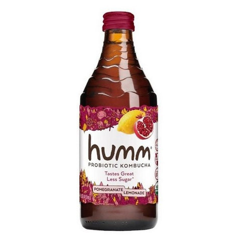 Humm Kombucha, Organic Pomegranate Lemonade Kombucha, 14 Oz (Case Of 12)