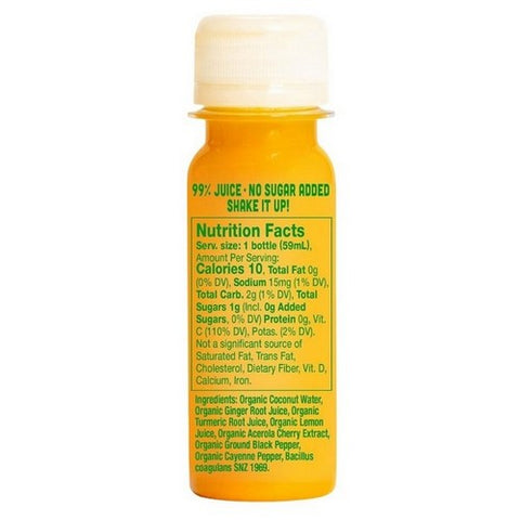 Vive Organic, Immunity Boost Wellness Shot Cayenne Ginger And Turmeric, 2 Oz (Case Of 12)