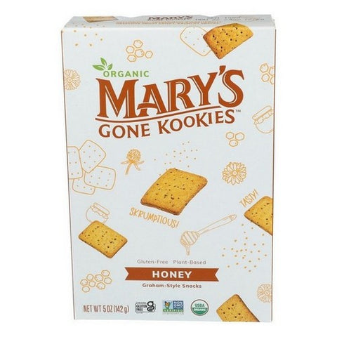Marys Gone Kookies, Organic Honey Graham Style Snacks, 5 Oz (Case Of 6)