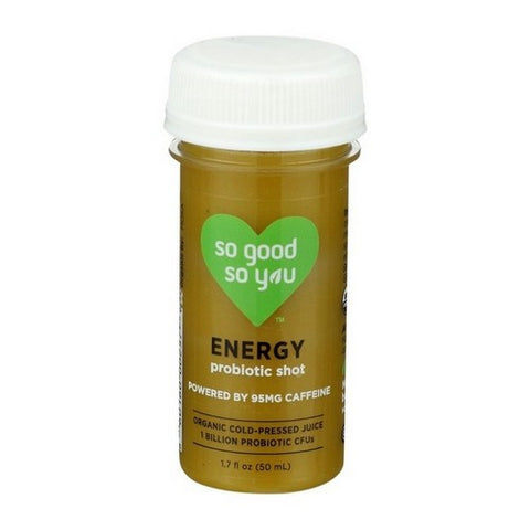 So Good So You, Energy Mango Spinach Probiotic Shot, 1.7 Oz(Case Of 12)
