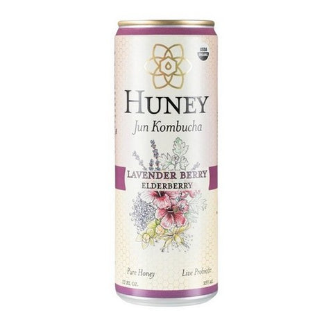 Huney Jun, Lavender Berry Elderberry Organic Kombucha, 12 Oz (Case Of 6)