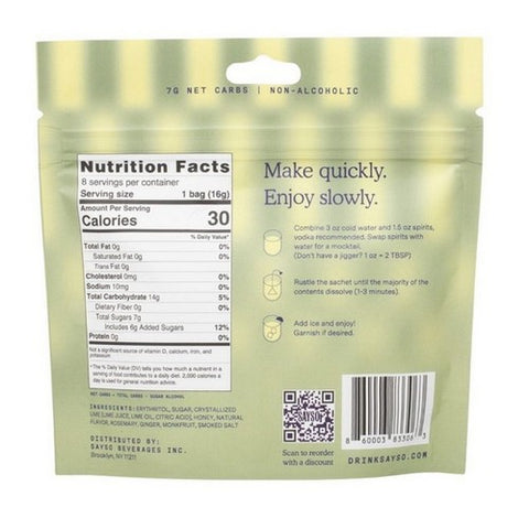 Sayso, Honey Rosemary Moscow Mule Cocktail Mix, 4.46 Oz (Case Of 6)