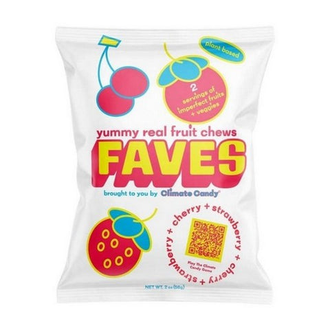 Faves, Cherry And Strawberry Chews, 2 Oz (Case Of 6)