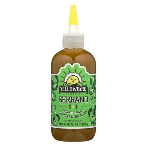 Yellowbird, Organic Serrano Condiment, 9.8 Oz (Case Of 6) Yellowbird